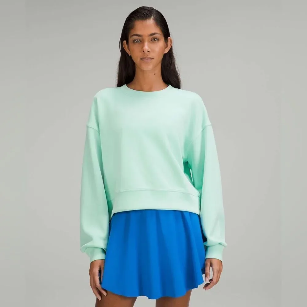 Lululemon Perfectly Oversized Cropped Crew *Softstreme Wild Mint